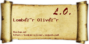 Lombár Olivér névjegykártya